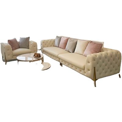 China Sofa  Bed Living Room Sofa Furniture Set Genuine Leather Natural Silicone Luxury Style Modern Design Sofa Chair for sale