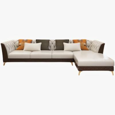 China Sofa  Bed Leather Living Room Sofa Furniture Luxury Style Modern Design Soft Comfort Corner Sofa Chair for sale