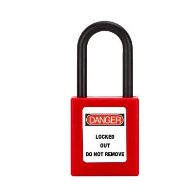 China ABS Plastic Padlock 38mm Shackle Nylon ABS Body Loto Lock Safety Padlock For Lockout for sale