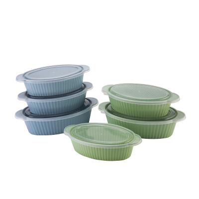 China Hot Selling Airtight Oval Food Container Stored Set Environmentally Friendly Airtight Storage Food Container for sale