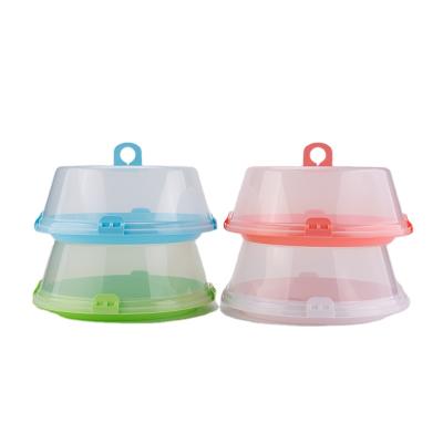 China Viable Design Unique Hot Selling Cake Boxes Reusable Clear Plastic Cake Box With Cover for sale