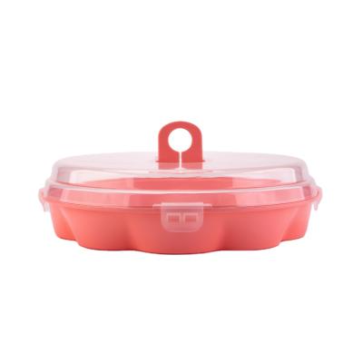 China Viable Customization Bpa Free Clear Plastic Cake Stand Plate Cake Keeper With Lid for sale