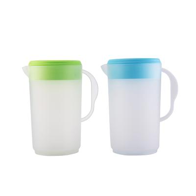 China Viable I Gallon Capacity PP Plastic Juice Clear Water Jug 1L Pitcher With Handle for sale