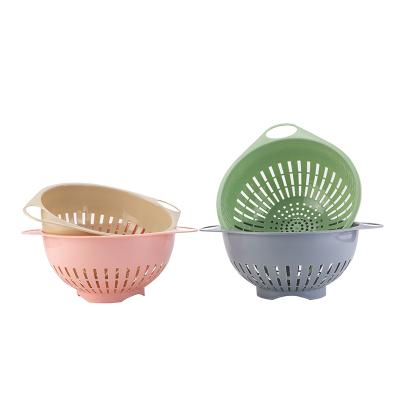 China Eco - Friendly Colorful Plastic Round Colander Water Strainer For Kitchen for sale