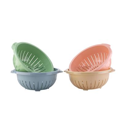 China Eco - Friendly Round Plastic Stocked Colander Water Strainer For Kitchen for sale