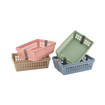 China No Stackable Custom High Quality Plastic Kitchen Baskets Small Plastic Fruit Basket for sale