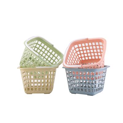 China Good Quality Small Plastic Food Sundries Basket Hot Selling Plastic Basket With Handle for sale