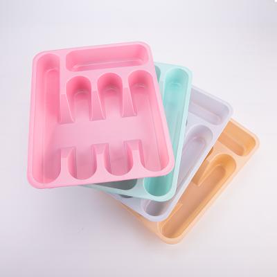 China New CLASSIC Cutlery Tray Drawer Organizer Tray Kitchen Plastic Dinner Plate Compartment Storage Cutlery for sale