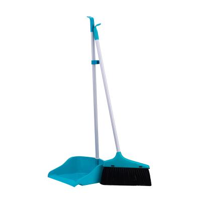 China Good Quality Home Hot Selling Plastic Dustpan And Broom Set With Long Handle Cleaning Tools for sale