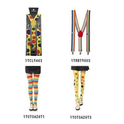 China Antibacterial Rainbow Adjustable Braces For Mens Womens Unisex Pants Elastic Y-Back Suspenders And Socks for sale