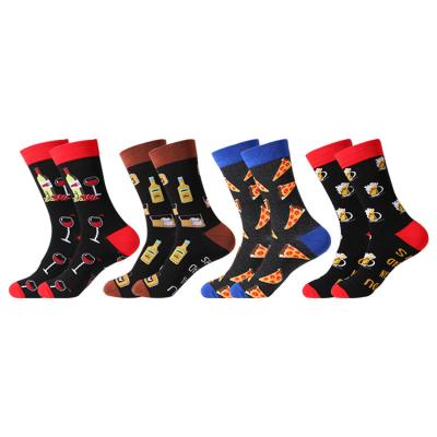 China Customized unisex funny happy men cmax fashion colorful crew socks meias design logo socks wholesale custom men's QUICK DRY cotton socks for sale