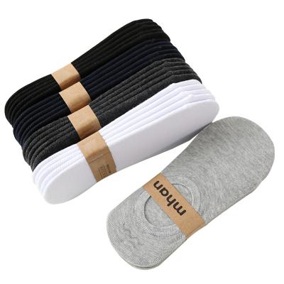 China Low Cut Sustainable No Show Socks Men's Casual Invisible Cotton Non-Slip Durable Socks for sale