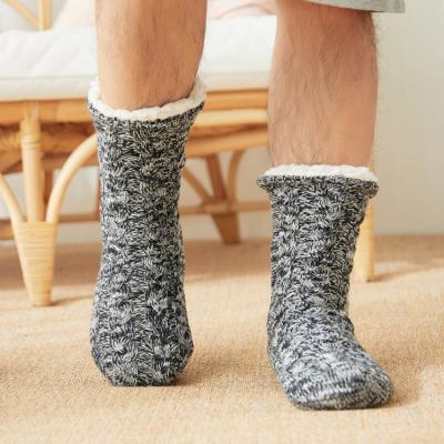 China Men's Tube Socks Winter Slipper Floor Breathable Warmth Thicken Fuzzy Slipper Socks for sale