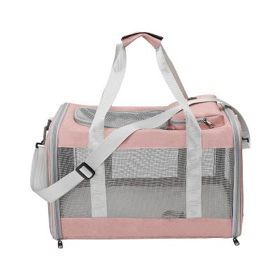 China Wholesale PORTABLE PORTABLE Soft Mesh Pet Cat Dogs Carry Foldable Portable Breathable Pet Bag for sale