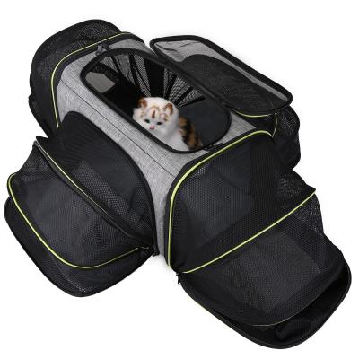 China Large Capacity PORTABLE Folding Out Air Pet Carriers Handbag Cat Dog Travel Pet Bag for sale