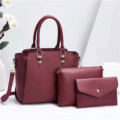 China Normcore/minimalist OEM factory hot sale fashion simple three-piece ladies coin purse one shoulder messenger bag large capacity ladies handbag for sale