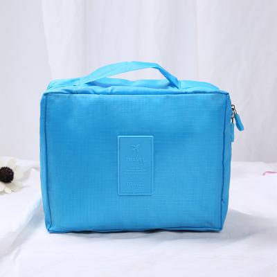 China New Products Reusable Cosmetic Bag Nylon Toiletry Pouch Travel Makeup Organizer Bag for sale