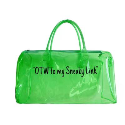 China Korean Minimalist Beach Portable Large Capacity Transparent Bag Packing PVC Travel Storage Waterproof Bag for sale