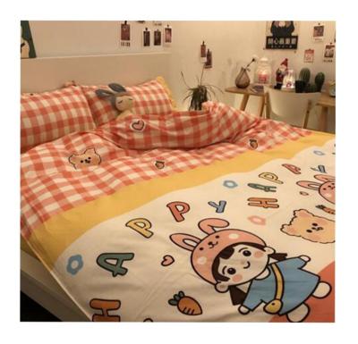 China 100% Polyester Anti-Static Customize Kids Sanding Fitted Sheet Set Vanish Set Skin-Friendly Printed Bedding Set Microfiber Flat Sheet for sale