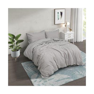 China OEM Nondisposable ODM Service Classic Woven Cotton 4pcs Solid Linen Home Bedding for sale