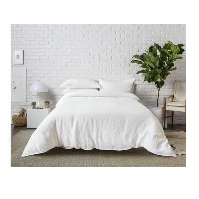 China New Type Sale Well Nondisposable Classic Woven 100% Cotton Linens 4pcs Solid Home Bedding Set for sale