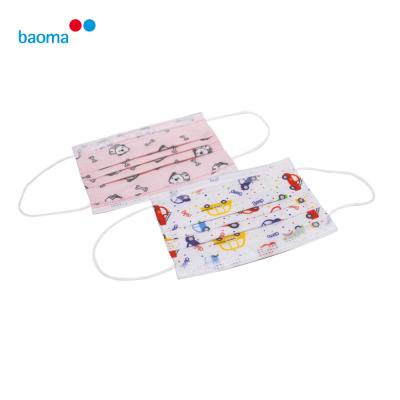 China Colorful Fashion Cute Cloth Against Dust Pollution 3 Ply Disposable Face Mask For Kids for sale