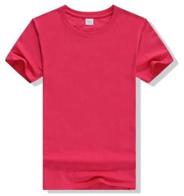 China Custom Made High Quality White Round Collar Cotton Anti Shrink T-Shirt for sale