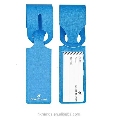 China Eco Friendly PU Luggage Tag OEM Waterproof Customized Soft Rubber 3D Name Logo Silicone PVC Travel Premium Debossed PVC Leather Luggage Tags for sale