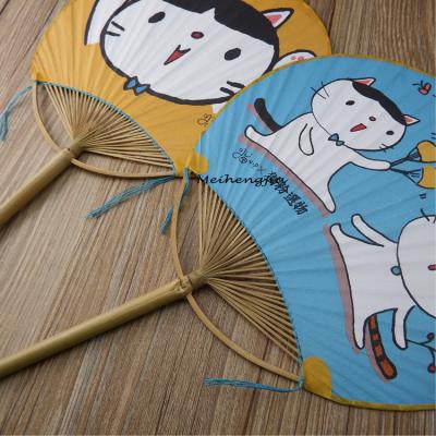 China 2019 China Factory Wholesale Biggest PP Hand Fan Promotional Gifts Bamboo Handle CMYK Printed For Hand PP Fans for sale