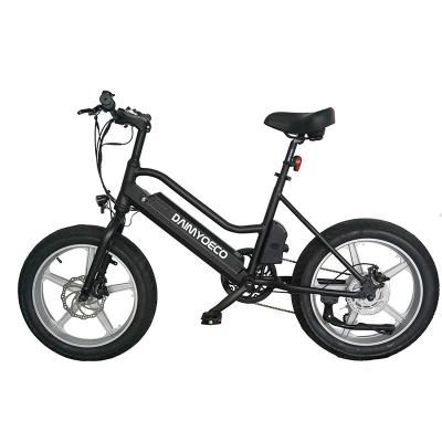 China Aluminum Alloy 20 Inch Electric Black Small E Bike Bicycle For Adult for sale