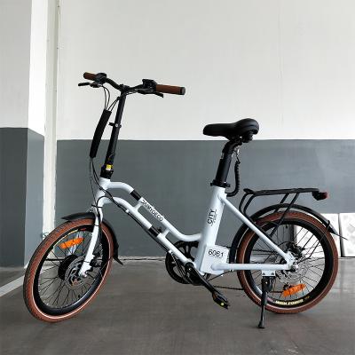 China Aluminum Alloy 20 Inch 250w Electric City Ebike Bicycle For Adult for sale