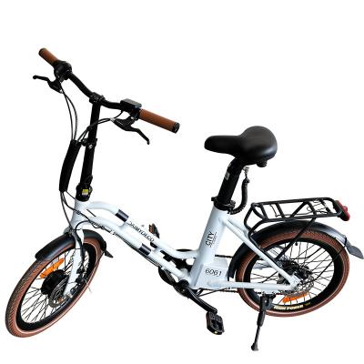 China Aluminum Alloy 20 Inch City Ebike Adult Folding Electric Bicycle With Lithium Battery for sale