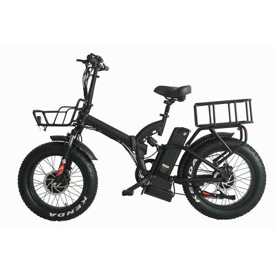 China Aluminum Alloy 1000w 20inch 48v Folding E Bike Electric Bicycle E-Bike Fat Bike 2021 Hot Sale for sale