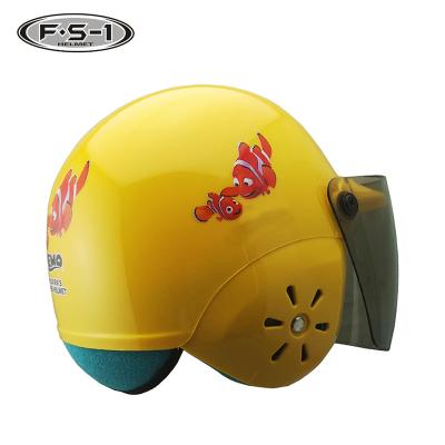 China Cute ABS New Arrival Decals Kitty Girls Protective Helmet Kids Racing Motorcycle Helmets With Sun Visor for sale