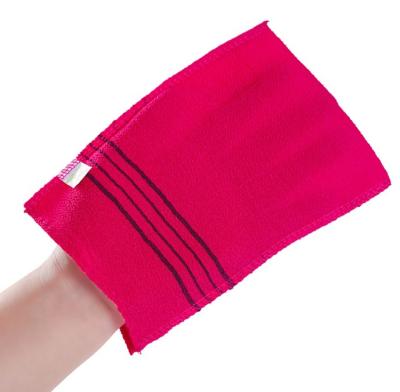 China Squishy Korean Exfoliating Glove Body Scrub Gloves Bath Shower Washcloth Asian Double Sided Exfoliating Gloves for sale