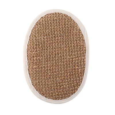 China All Natural Natural Hemp Bath Exfoliating Sponge Bath Scrubber Pad for sale