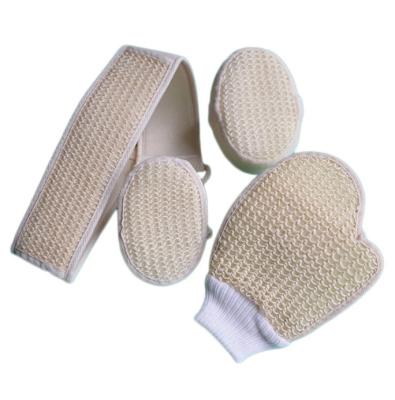 China All Natural Loofah Sisal Scrubber Glove Exfoliating Back Scrubber Sisal Glove for sale