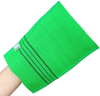 China EXFOLIATE Asian Exfoliating Glove Bath Washcloth Body Scrub Glove Shower Washcloth for sale