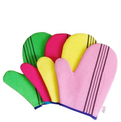 China Korean Home Squishy Squishy Face Scrub Body Exfoliating Gloves Glove Bath Wash Shower Cloth for sale