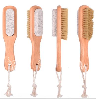 China Wooden Foot File Callus Corn Remover Pumice Brush Foot Scrubber for sale