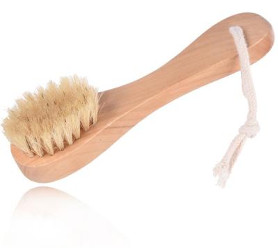 China Wooden Natural Bristle Face Cleansing Brush For Cleanser Facial Blackheads Sniff Scrubber Exfoliating Facial Skin Care for sale