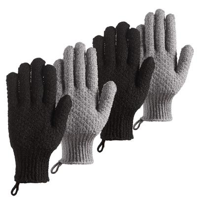 China Nylon Customize Large Glove Thick Nylon Exfoliating Glove Bath Body Wash For Men And Women for sale