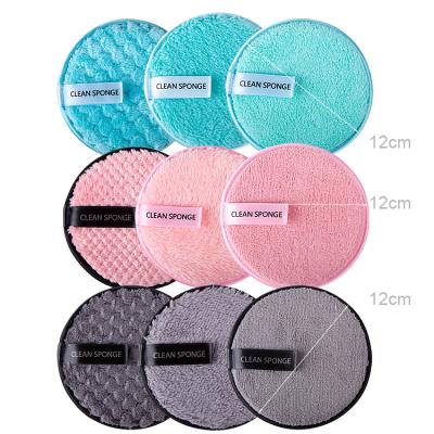 China Organic Makeup Remover Cleansing - Washable Eco-Friendly Microfiber Rounds - 12 cm Extra Large Double Sided Face Wipes for sale