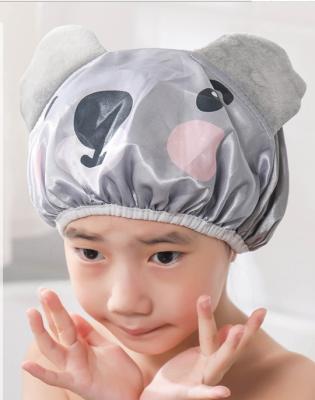 China Sustainable Kids Cartoon Animal Bathing Shower Hats for sale