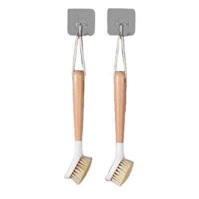 China Sustainable Handle Kitchen Dish Brush Wooden Dish Scrubber Cleaning and Dishwashing Brushes for Pans, Pots for sale