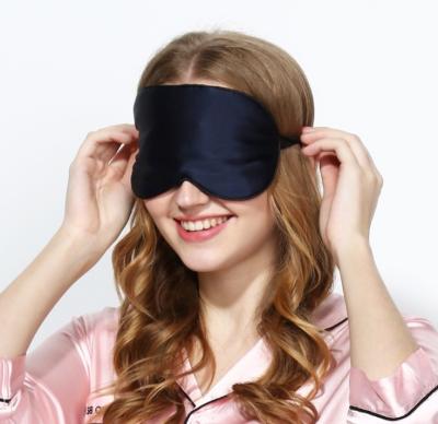 China Super Smooth Silk Sleeping Eye Blindfold Dark Natural Silk Eye Cover Mask Eye Circles For Women And Men Adjustable Strap-Full for sale