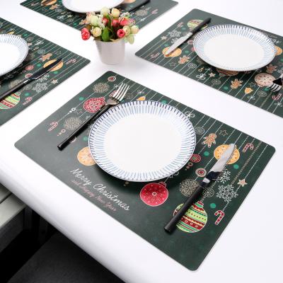 China Viable Hot Item Dining Mat Design Table Mats Placemats For Dining Table Table Washable Mat For Christmas for sale