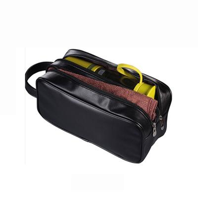 China PU Leather Travel Toiletry Bags Mens Ladies Toiletry Bag Dopp Leather Bag for sale