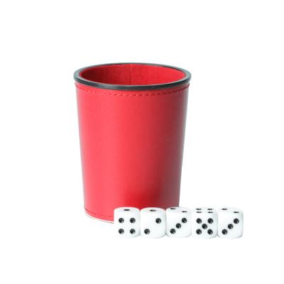 China Promotion FACTORY Spot Rocket Red Color Wholesale Leather Dies Cup With 5 Dies Die Cut Cup Set For Playing Games for sale