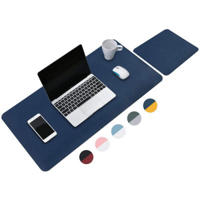 China HOT HEATHER RGB Heating Waterproof Warm Mouse Custom PU Leather Multifunctional Office Desk Pad for sale